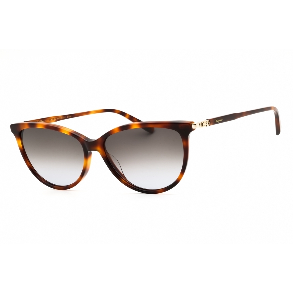 NWT Salvatore Ferragamo SF2870SCP Havana Oval 55mm Sunglasses